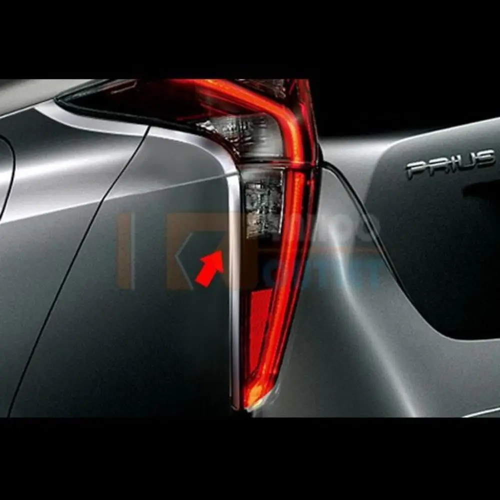 SUS304 Stainless Steel Rear Fog Light Garnish Taillights Cover Molding Trim Accessories 6 pcs For Toyota Prius XW50 2015- rear handle hatchback cover