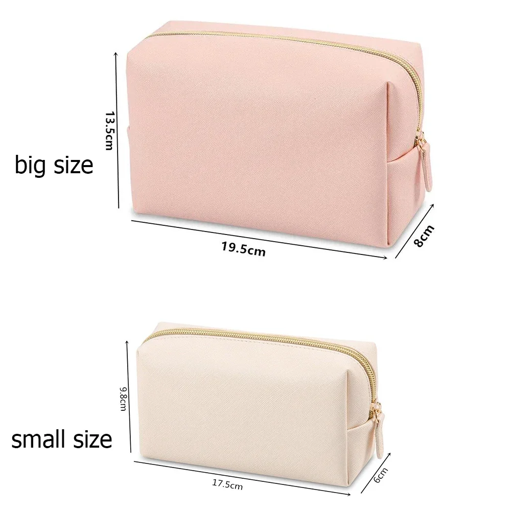 Personalized Embroidery Makeup Bag Portable PU Saffiano Leather Waterproof Toiletry Cosmetic Kits for Man Woman Custom Name Logo 4