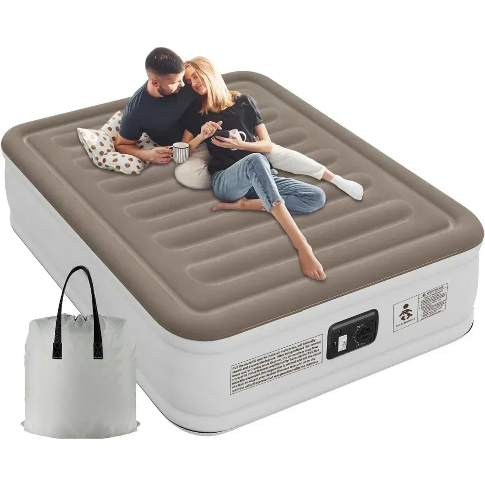 

Queen Air Mattress with Built in Pump, Durable Blow Up Mattress, 18 Inch Inflatable Airbed