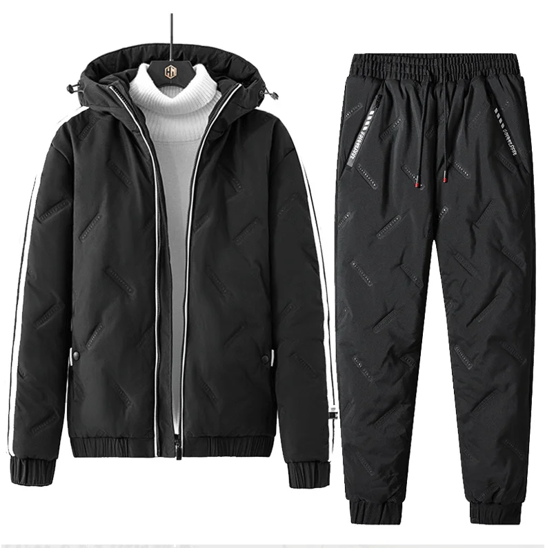 

YAPU Winter New Men's Down Jacket Ultralight Duck Down Warm Coat Black Long Thick Hooded Jacket Male Windproof Overcoat Parka