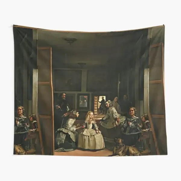 Las Meninas By Diego Velazquez Tapestry Room Decor Art Towel Bedspread Home Mat Living Wall Travel Blanket Yoga Printed Bedroom