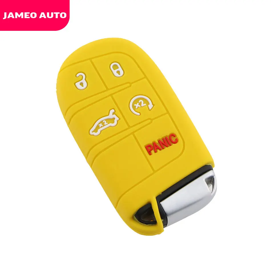 Auto Car Silicone Key Cover Case for Dodge Jeep Journey Chrysler 300 Grand Cherokee Compass Renegade Patriot key case key case cover car key shell