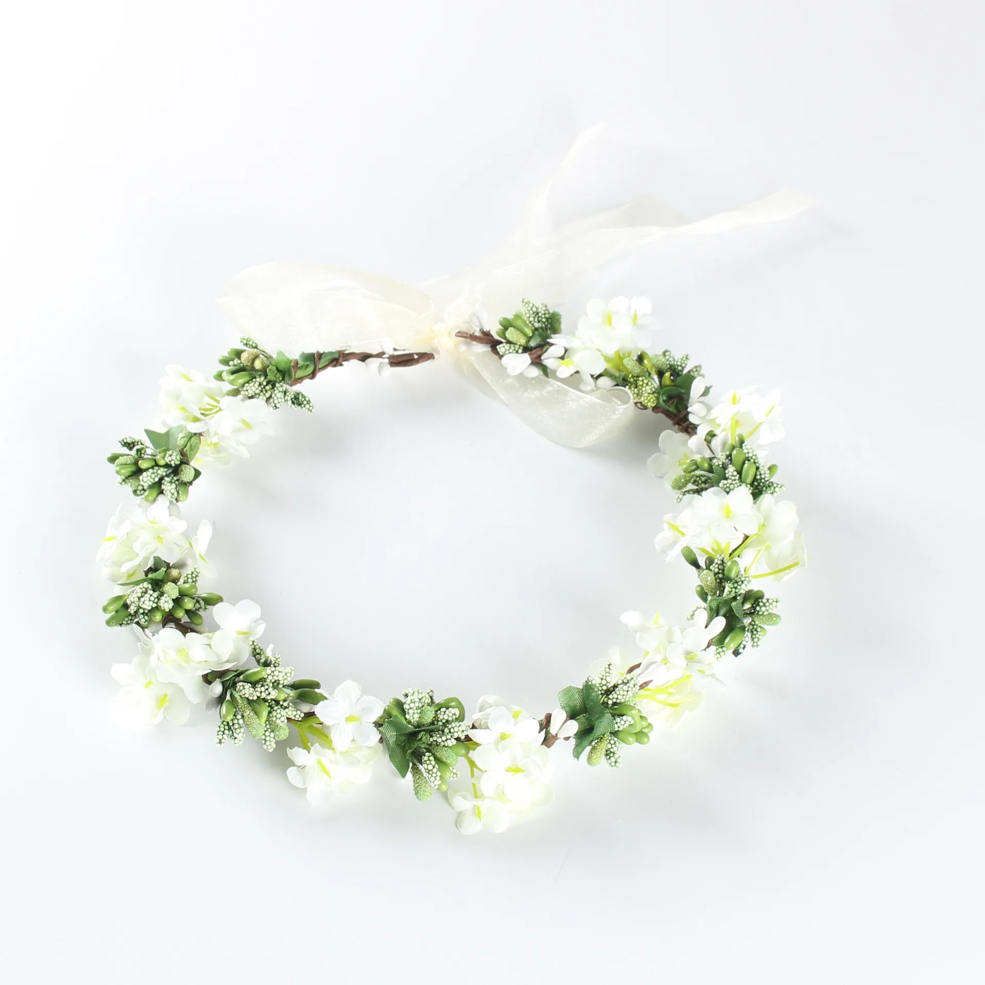 Corona Di Fiori Per Capelli Con Bracciale Abbinato – Ghirlanda Floreale Con Rose, Cerchietto Regolabile, Set Accessori Per Sposa, Matrimoni E Feste