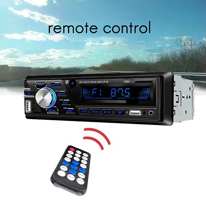 

1 DIN MP3 Multimedia Player Bluetooth Radio Car Stereo Radio Receiver Audio Auto Electronics 12V 530AI