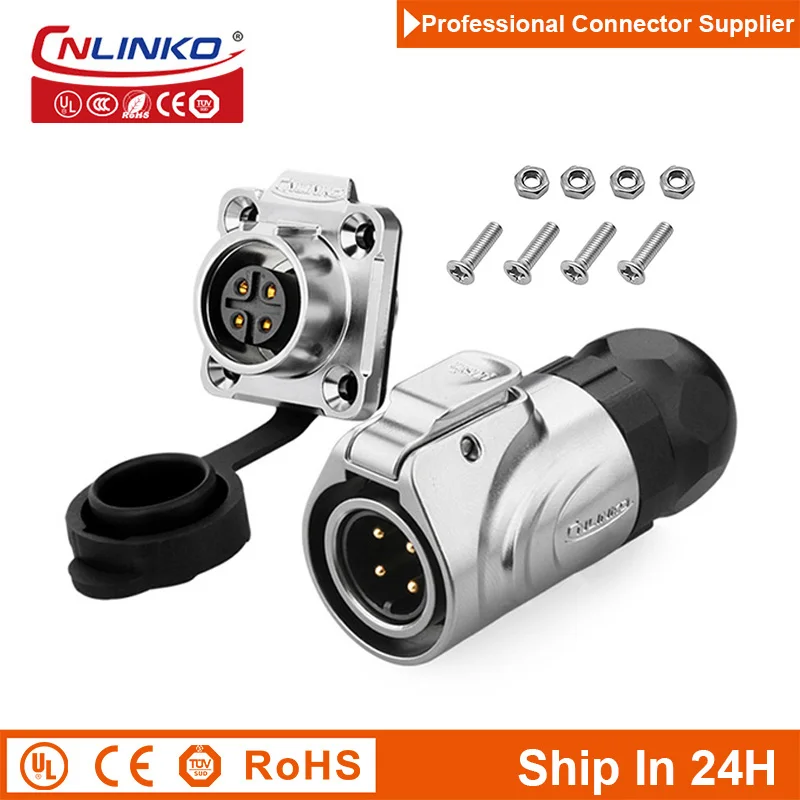 Cnlinko LP16 авиационный 4pin M16 IP67 водонепроницаемый разъем питания штепсельная вилка проводное соединение для радио видео светодиодное освещение