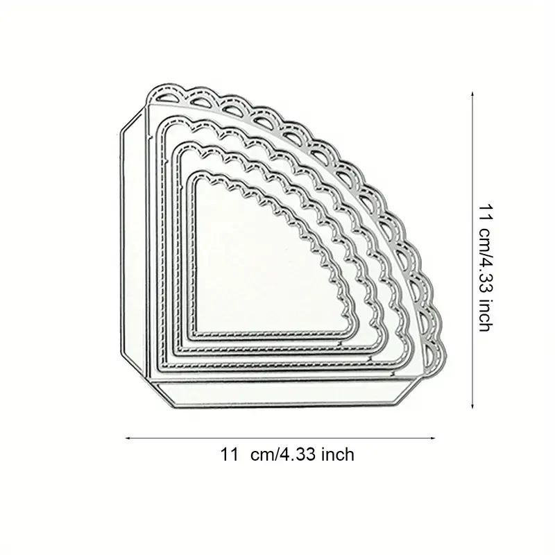 Metal Cutting Dies Nesting Corner Pocket DIY Scrapbooking Photo Album Decorative Embossing PaperCard Crafts metal cutting dies