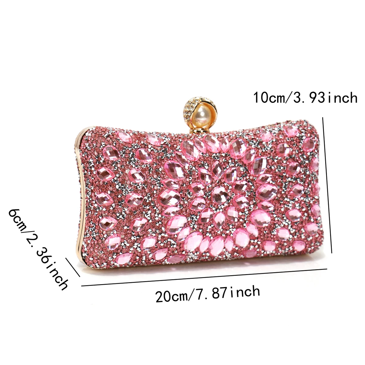 Acrylic Rhinestones Evening Clutch Bags for Women Party Wedding