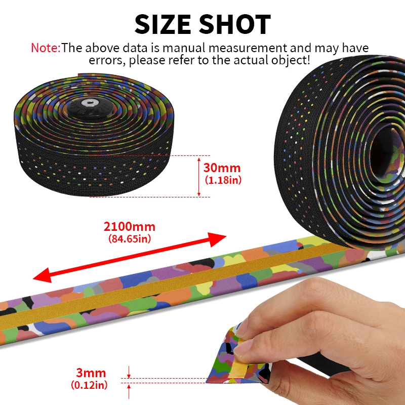 BUCKLOS Road Bike Handlebar Tape Silicone EVA Soft Comfortable Shockproof Anti-slip Racing Bike Bar Tapes