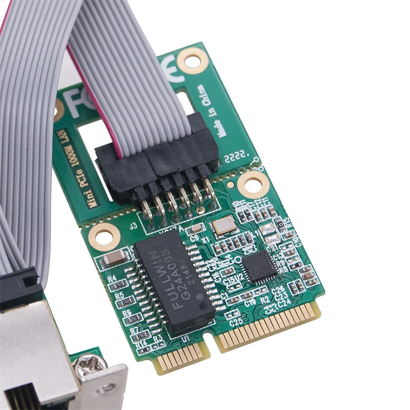 NEW Mini PCIE Gigabit Ethernet Network Adapter RTL8111H/RTL8111F Chip 10/100/1000Mbps Mini PCI Express to RJ45 COM Port Lan Card — view 3