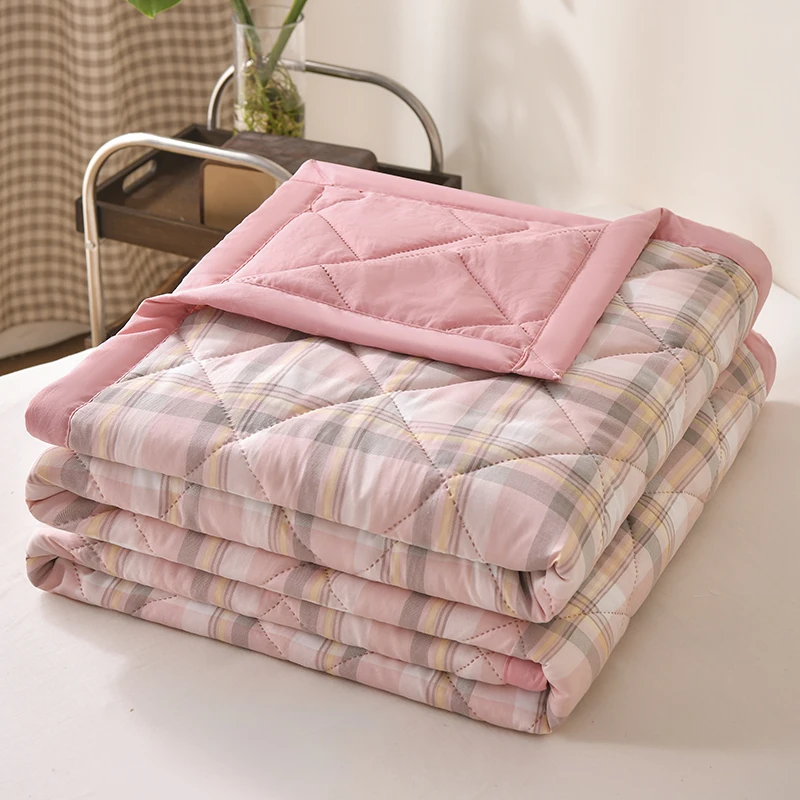 Summer Quilt Printed Checked Machine Washable