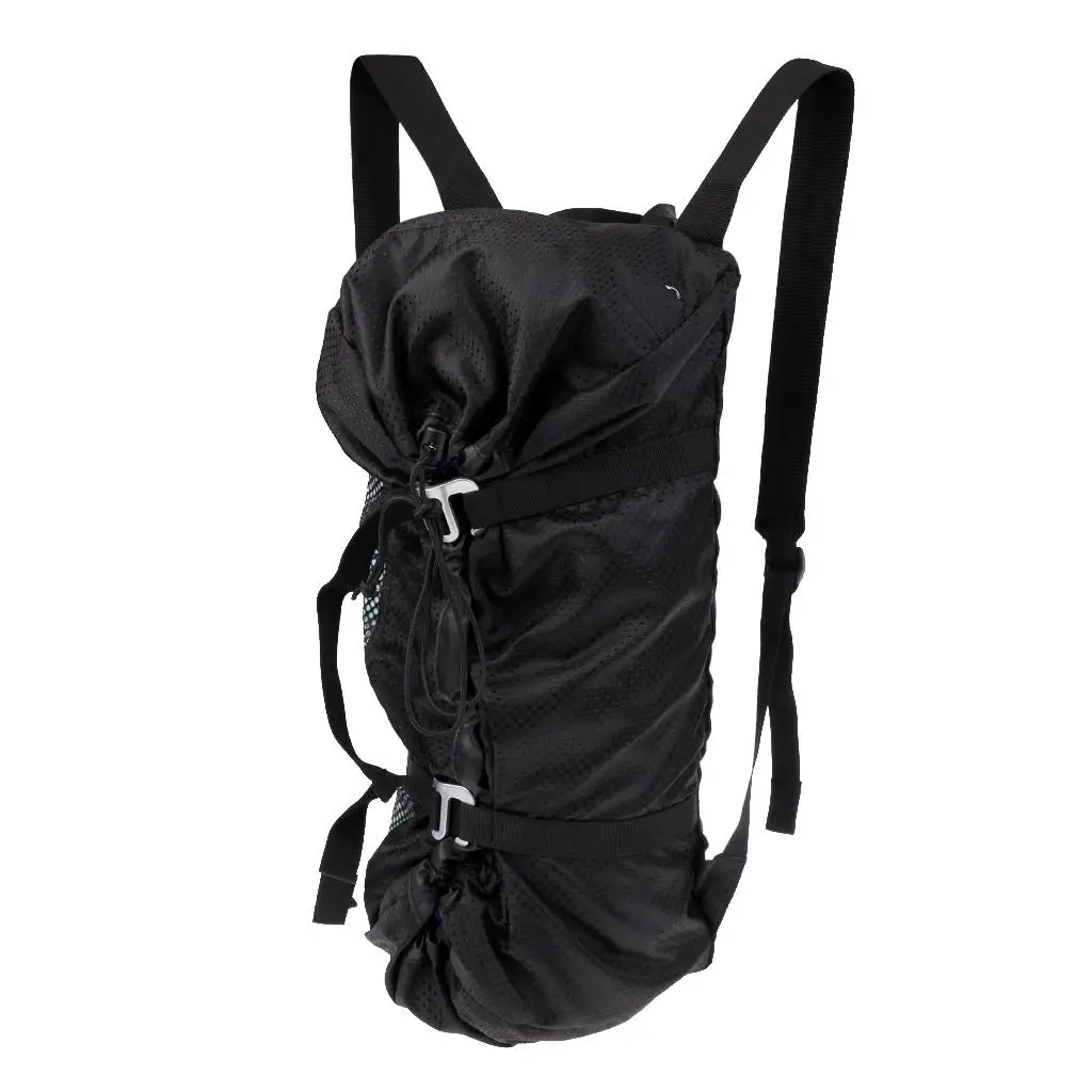 Large Durable Lightweight rope Storage Folding Rock Climbing Gear Backpack Black