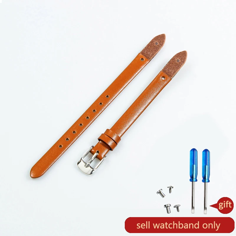 High-Quality Genuine Leather 8mm Women's Watch Strap Bracelet