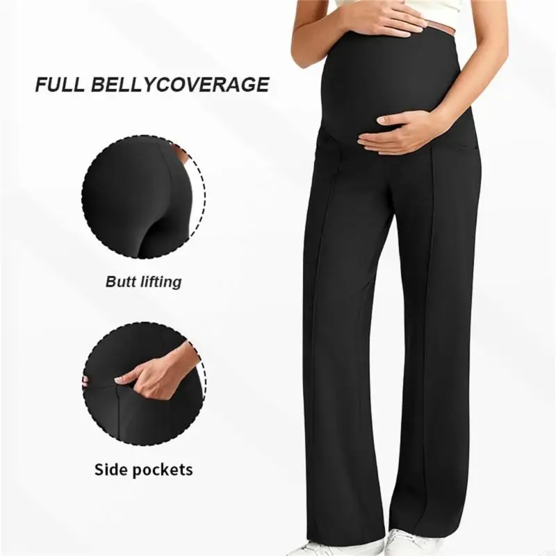 CORB High Elastic Maternity Pants For Winter Pregnancy Comfort with Thermal Insulation Breathable Fabric Pregnancy Trousers
