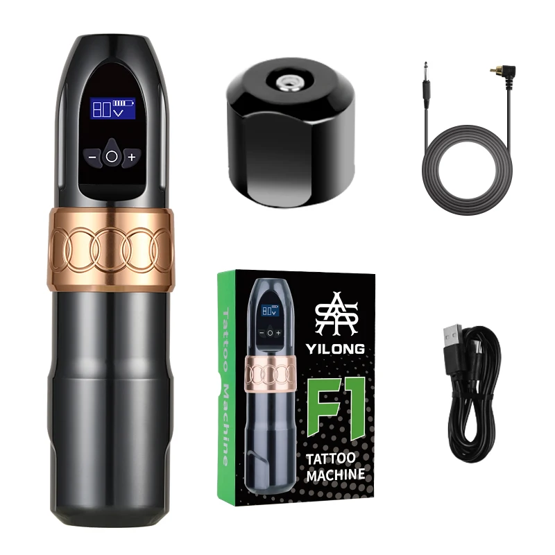 

Rechargeable Wireless Pen F1 Yilong High Capacity Battery PMU Machine Digital Tattoo Gun Rotary