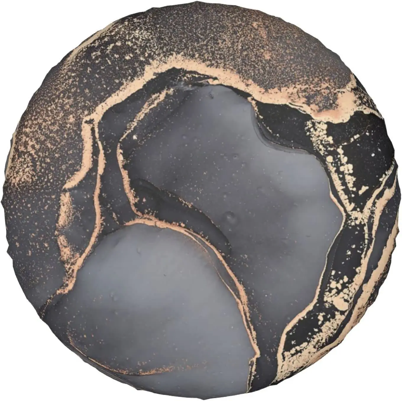 

Black Golden Veins Marble Spare Tire Cover Waterproof Dust-Proof Wheel Protectors for Car RV Trailer SUV Camper Vehicle 15 inch