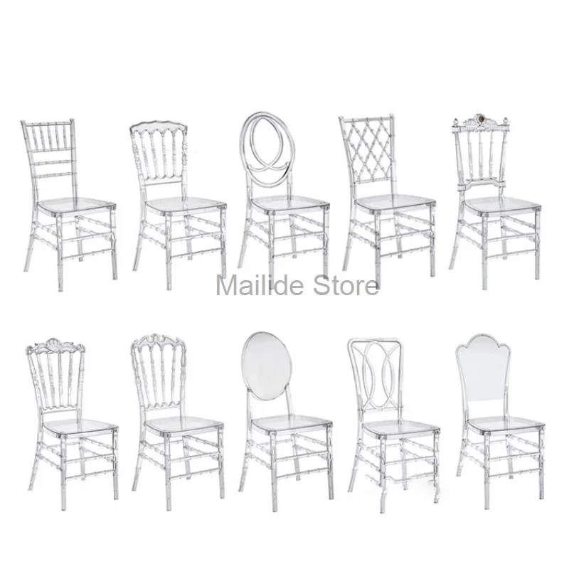Nordic Crystal Transparent Chair Commercial Hotel Chair Hotel Furniture Outdoor Wedding Chair Banquet Lounge Chairs for Events