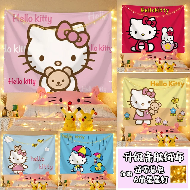 JUMANT Hello Kitty Tapestry - Sanrio Room Decor - Hello Kitty Room Decor -  Hello Kitty Birthday Deco…See more JUMANT Hello Kitty Tapestry - Sanrio