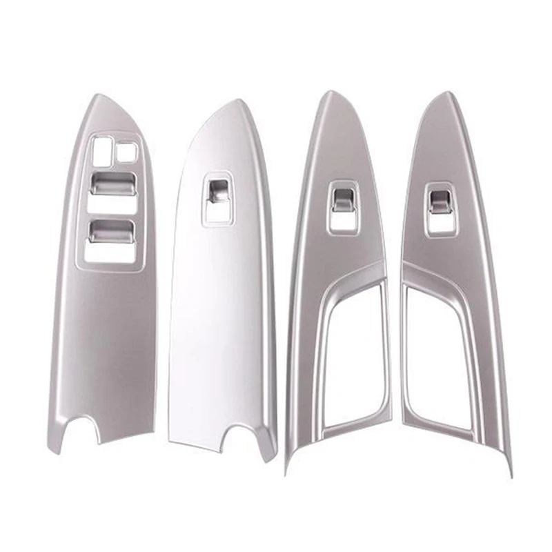 

4Pcs ABS Silver Decorative Window Lift Switch Cover Trim Frame for Mitsubishi Eclipse Cross 2018 Car Styling RHD