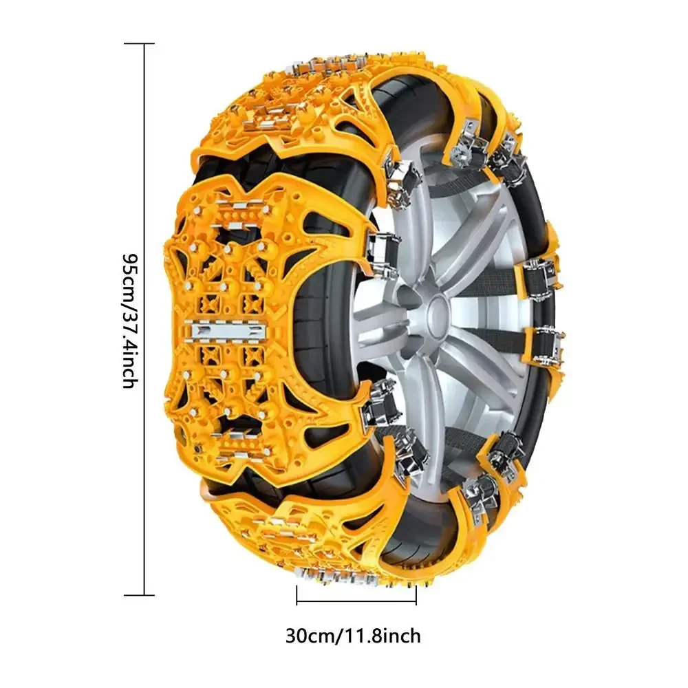 Car Tire Chain Anti Skid Snow Chains Car Winter Tire Wheels Chains Winter Outdoor Snow Emergency Crawler For Vehicles