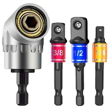 

Right Angle Adapter Screwdriver Adapter Extension Set 1/4 3/8 1/2" Hex Shank Drill Nut Driver Bit Screwdriver Drill Attachment