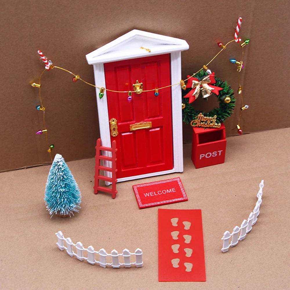 

11 штук DIY рождественские поделки планшетофон мини домашний стол кукла орнамент Новогодний подарок модель