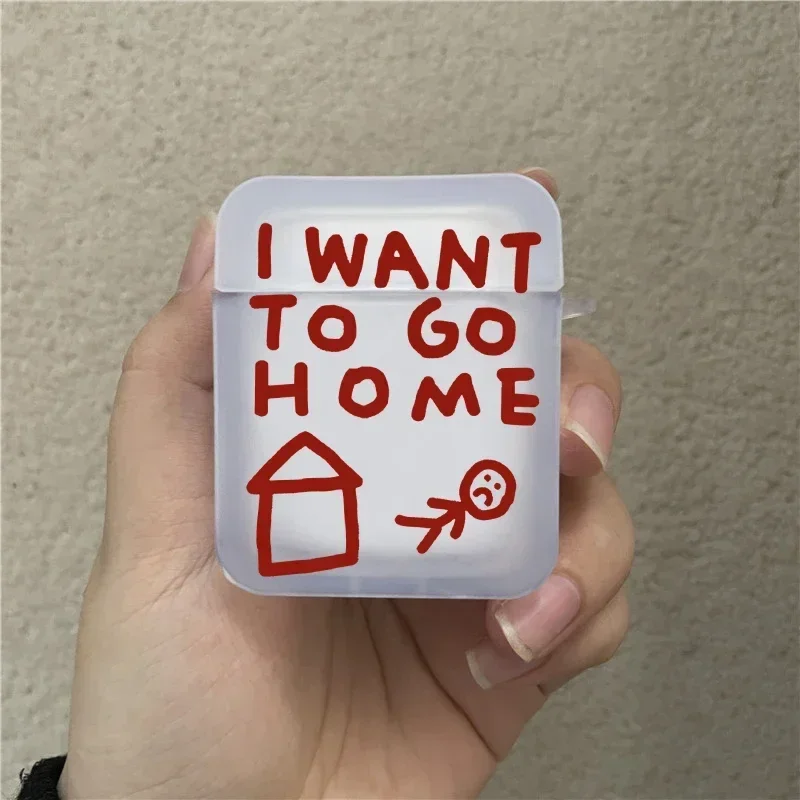 s I WANT TO GO HOME Wireless Earphone Protective Case