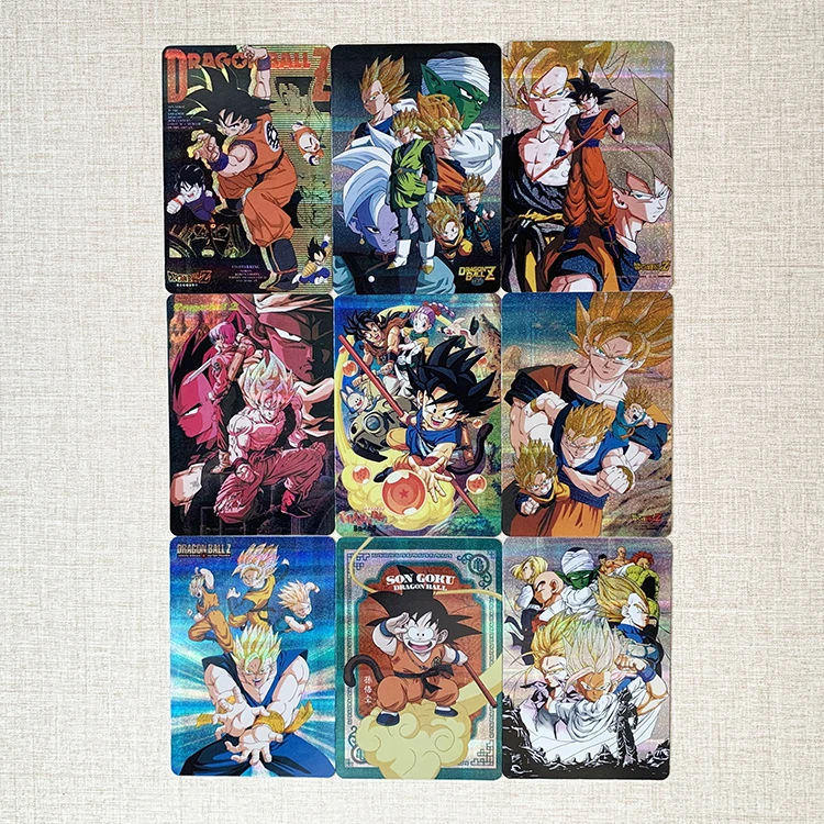 Figuras de acción de Dragon Ball para niños, 9 piezas, textura de celosía,  Flash, Kakarot, Super Saiyan, tarjeta de colección reedición, juguete de  regalo - AliExpress
