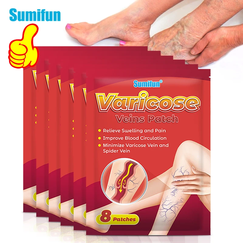 

16/32/48pcs Sumifun Varicose Veins Patch Vasculitis Phlebitis Spider Stickers Varicosity Angiitis Removal Herbal Medical Plaster