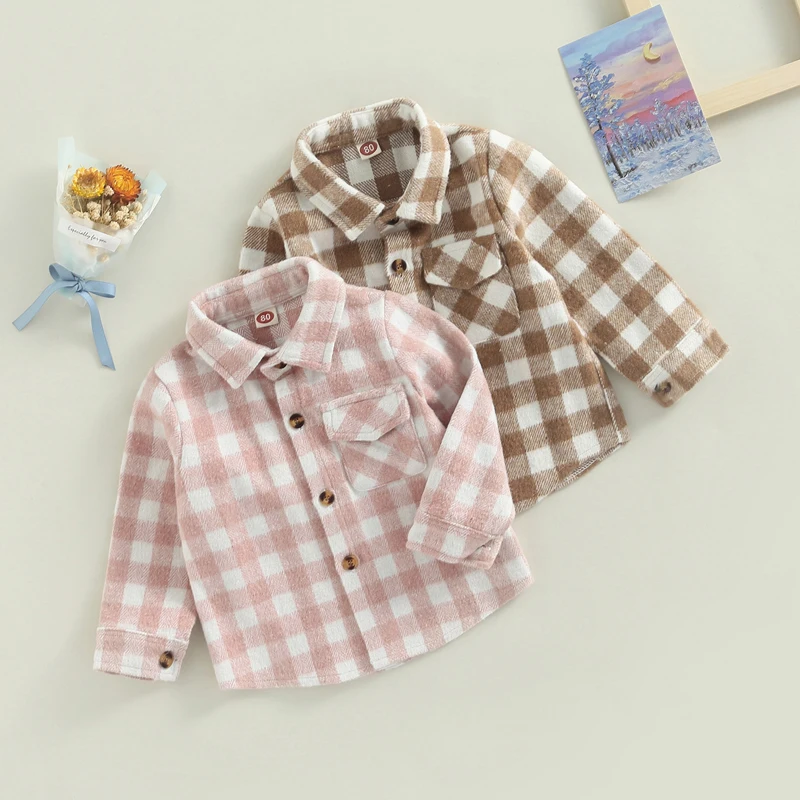 Kids Jackets Autumn Casual Plaid Long Sleeve