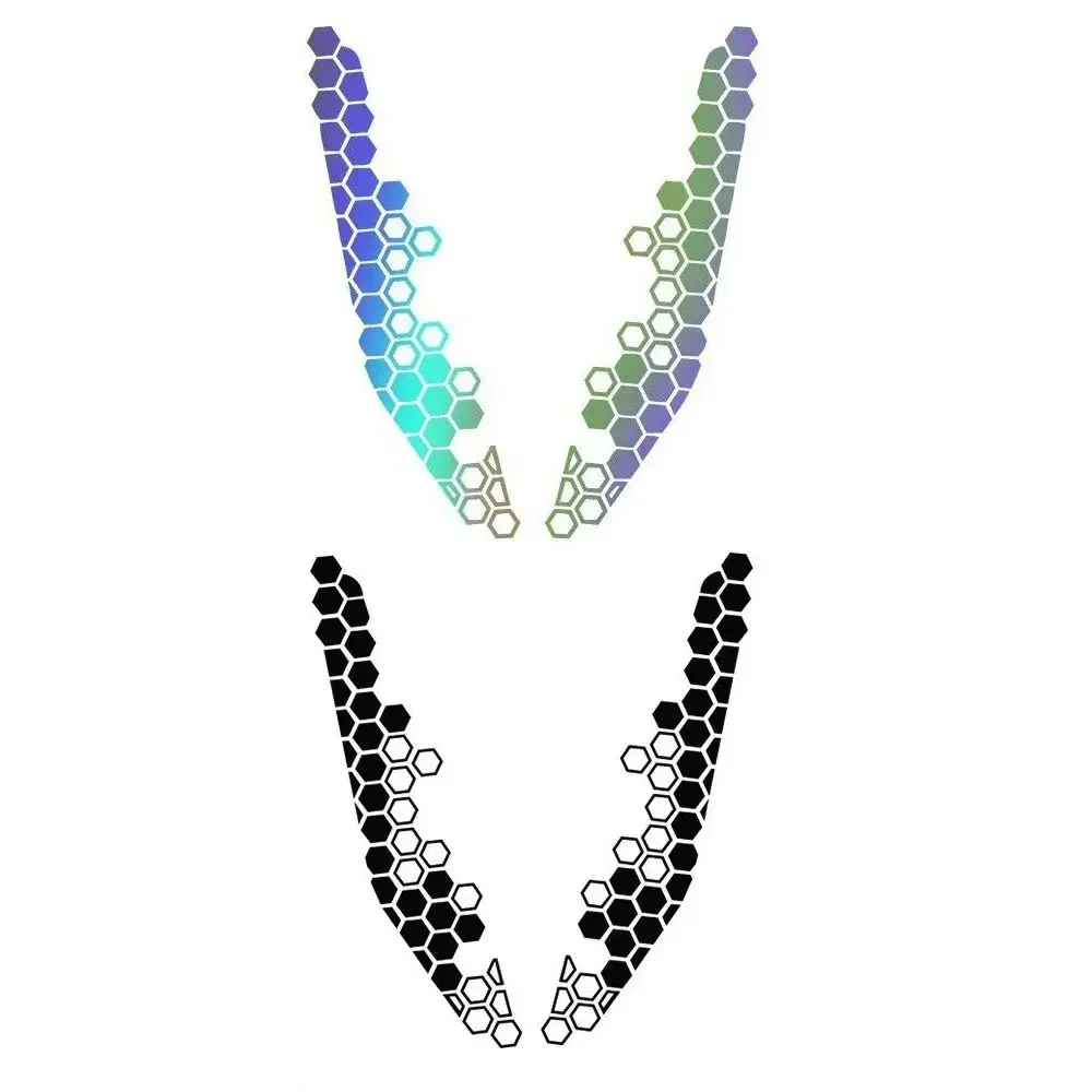 Motorcycle Stickers Motorcycle Honeycomb Decals Reflective Stickers Multicolor Decorative Sticker Motorbike Bumper Ornament Modification Accessories