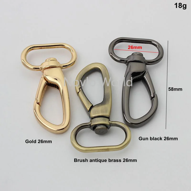 10-50pcs 5 colors 20mm 26mm 32mm 38mm durable trigger snap hook clasp clip,swivel dog leash hook purse adjusted