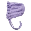 Baby Knitted Ruffled Tie Ear Protection Hats Newborn Cotton Warm Wool Hats 0-5 Years Old Baby Clothing Accessories 5