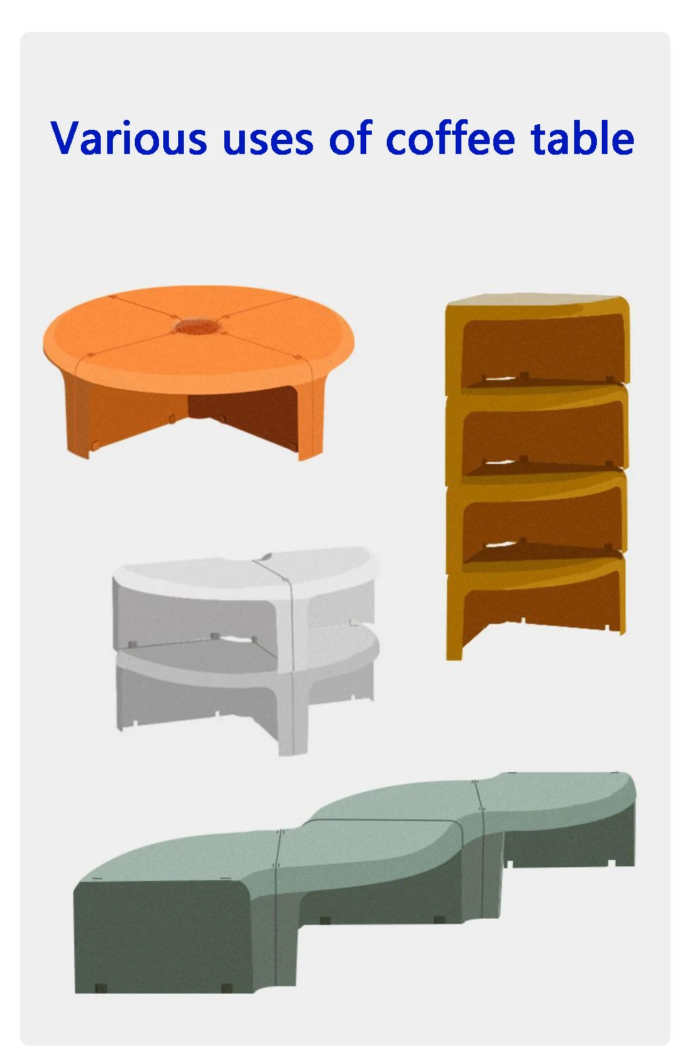 Nordic Round Splicing Coffee Table
