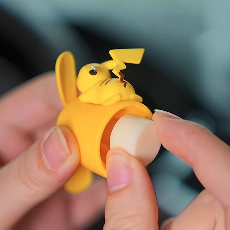 Pokemon Pikachu Auto Lufterfrischer Cartoon Anime Rotierenden Propeller  Export Solid Duft Auto Teile Vent Parfüm Diffusor Nette - AliExpress