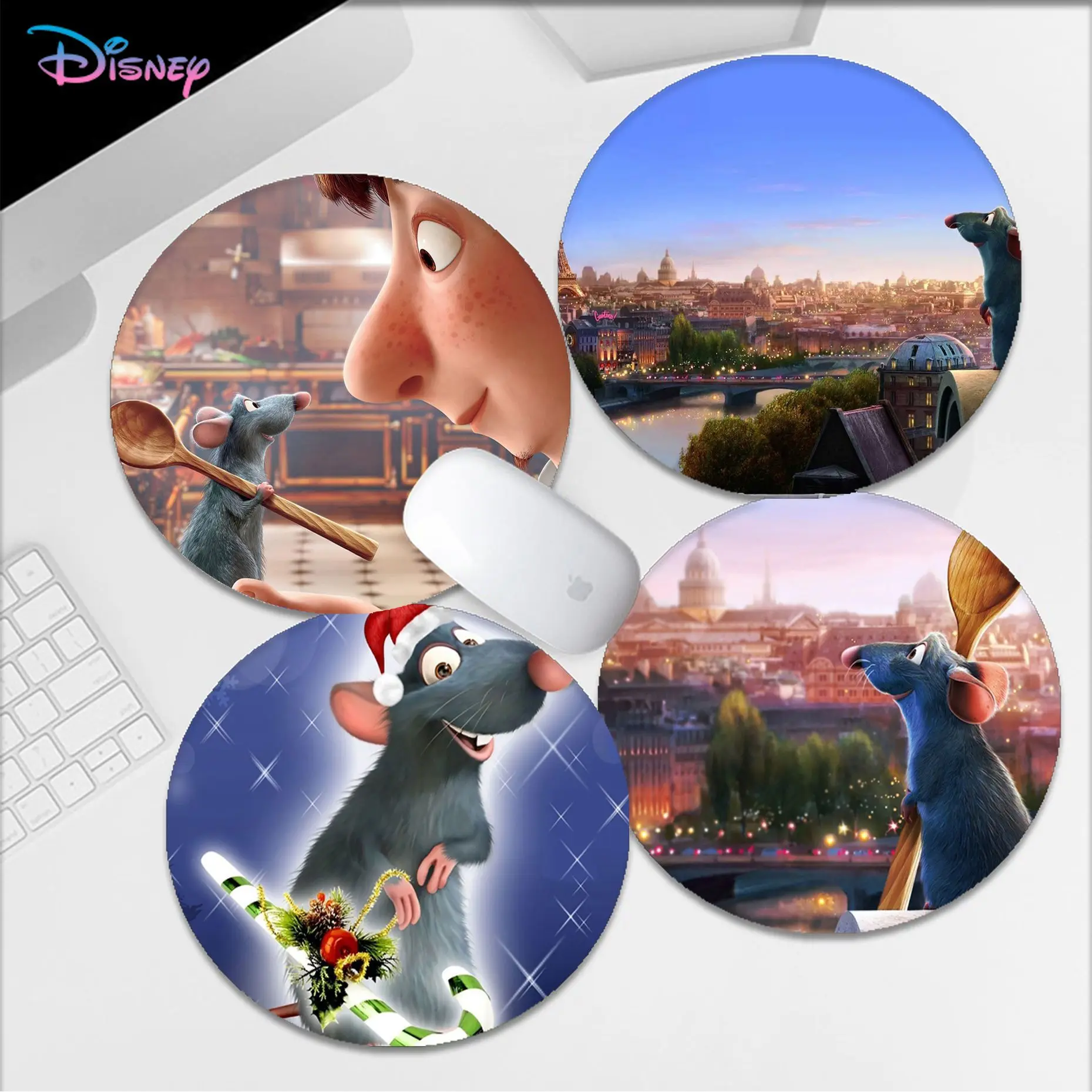 

Disney Ratatouille Remy Mousepad DIY Round Thickened Mouse Pad Oversized Gaming Keyboard Table Mat Desk Set Accessories Mat