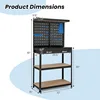 Bench with Drawers, 965LBS Capacity Work Table for Garage, Home,  (Blue Standard Size with Drawer) 2
