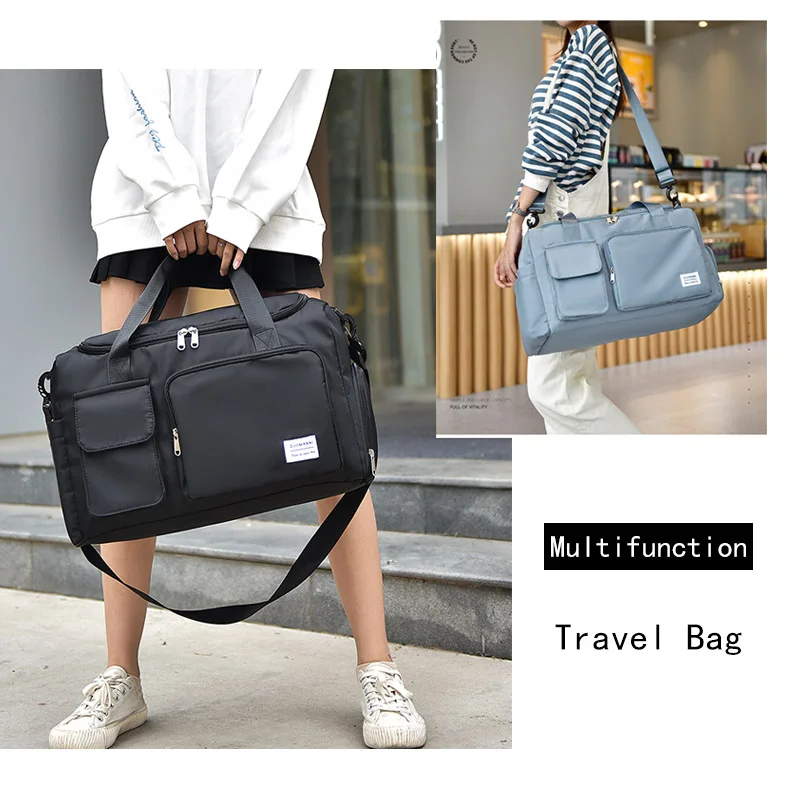 Travel Bag Large Capacity Weekender Carry On Duffle Bags with Shoe Compartment Sports Fitness Bags for Women Shoulder Bag 6