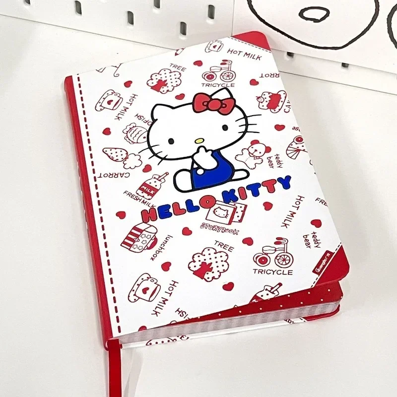 

Anime Sanrio Hello Kitty Notebook Cute Cartoon Journal Coloring Page Hard Shell Girly Heart Notebook Office Supplies Stationery