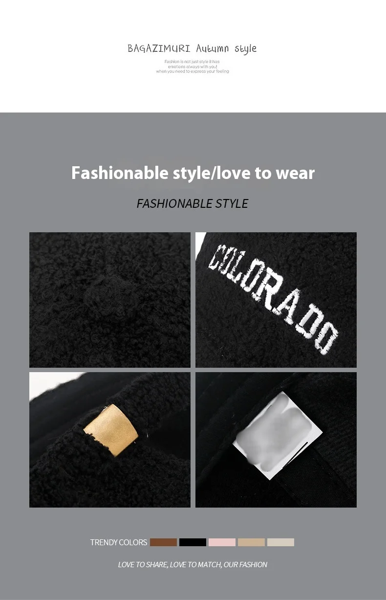 Lamb Wool Baseball Cap For Men And Women Winter Warmth Hat_voghion.com