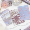 Journal GO 40pcs M5 Sakura Material Paper for Collage Junk Journal Scrapbooking Cherry Flower Diary Planner Floral Paper 2