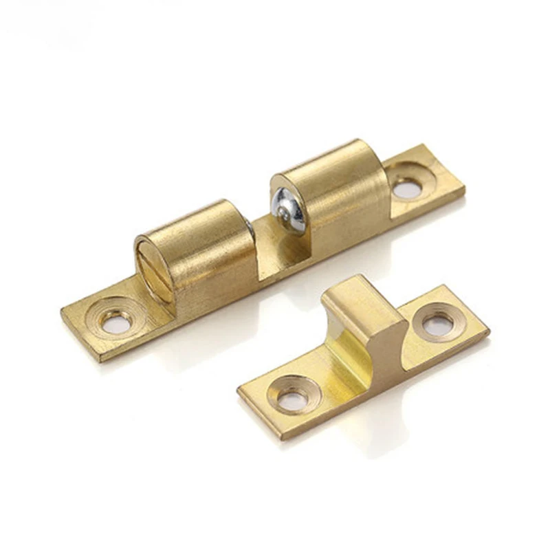 40-70mm Brass Cabinet Door Catches Adjustable Double Spring Steel Ball Catch Furniture Door Latch Stoppers 1PCS,magnetic cabinet catches,door catches,magnetic cabinet latches,cabinet door latch,door stops,cabinet door stop