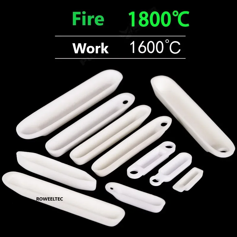 

1 piece Alumina Ceramic Crucible Boat Sample Holder Furnaces1600 degree 99.7% 97*17*12mm H#