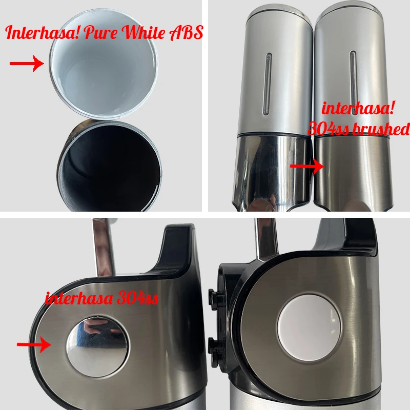Bathroom Shampoo Dispenser Upgrade Metal Tie Rod Double Liquid Soap Dispenser Holder Wall Soap Head Shower Liquid