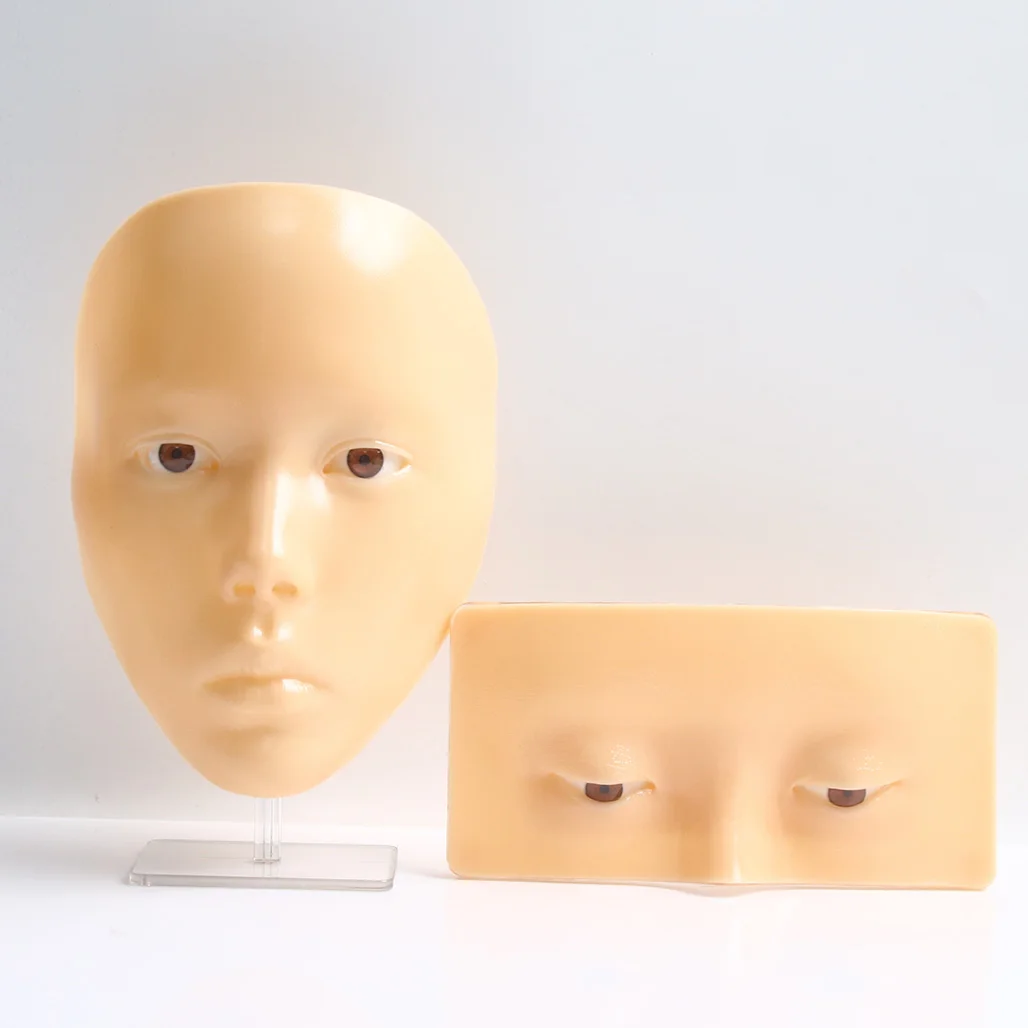 5D Makeup Practice Mask Mannequin Silicone Cosmetic Board Pad Skin Eye Face Solution Makeup for Reusable Training Supplies