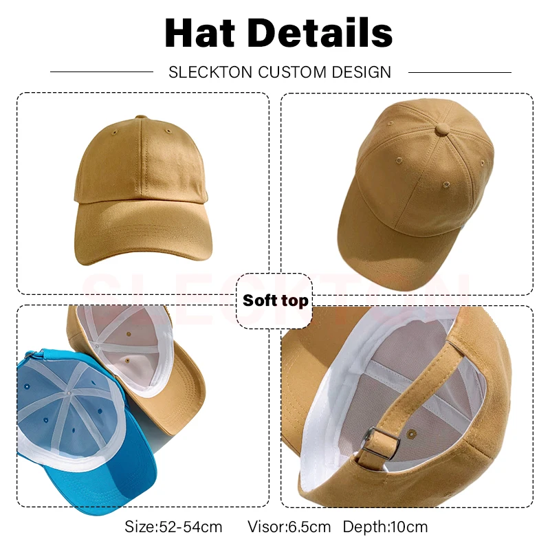 SLECKTON Custom Logo Embroidery Children Cap Summer Baseball Cap for Kids Cotton Sun Hats Brand Design DIY Picture Print Unisex 2