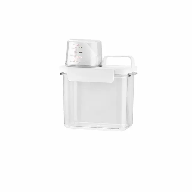 Airtight Laundry Detergent Dispenser Powder Storage Box Clear Washing