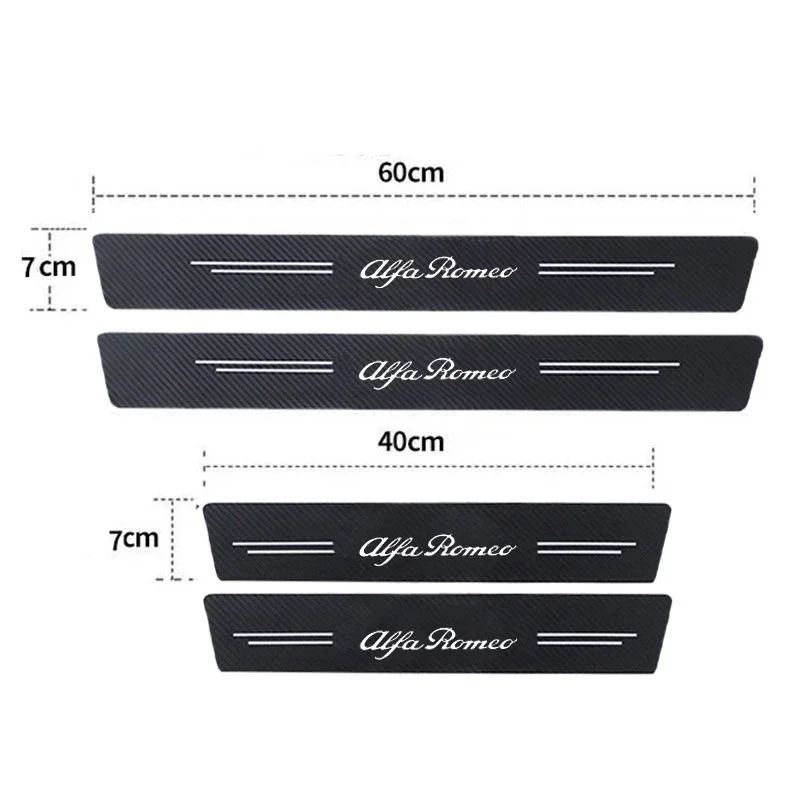 Luminous Car Door Sill Trim Stickers Protective Strip Film Decals