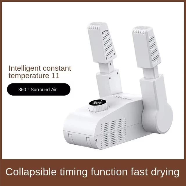 Shoe Dryer Heater Rose Salt Purple Light Antibacterial Deodorant Sterilizer Household Smart Timer 360° Boots Gloves Socks 4
