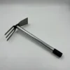 Steel Handle Dual Purpose Hoe and Rake Gardening Tools Double Headed Hoe Three-tooth Rake Garden Shovel weeding tool 6