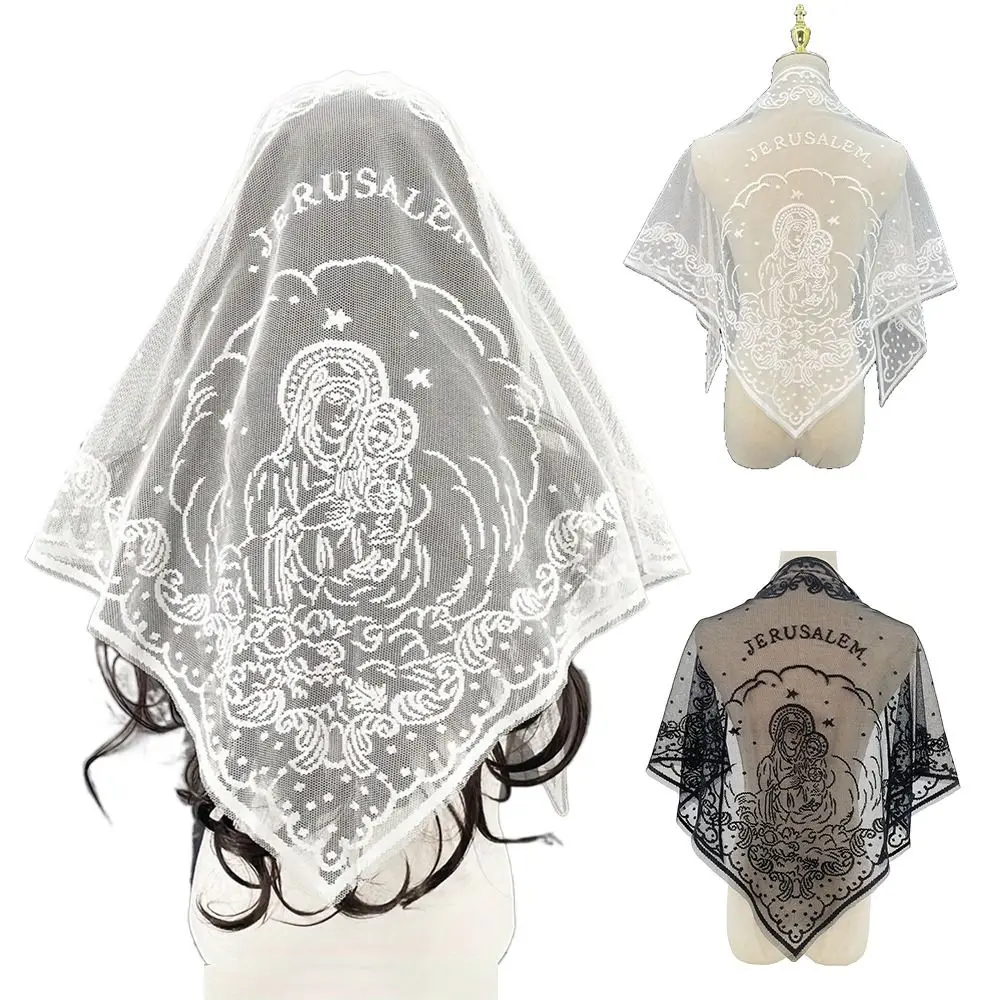 Polyester Lace Scarf for Women Thin Hair Accessory